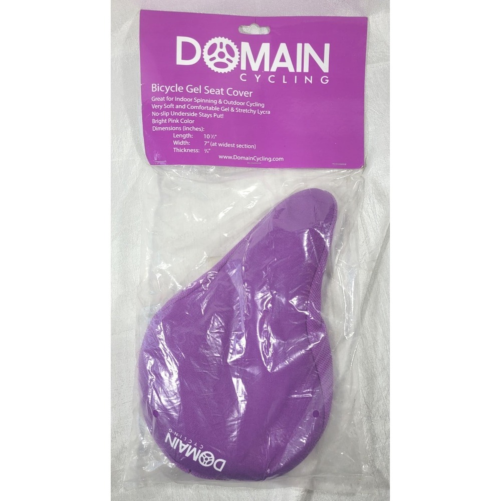 Domain Bicycle Cycling Indoor/Outdoor Gel Seat Cover 10.5" x 7" - Purple